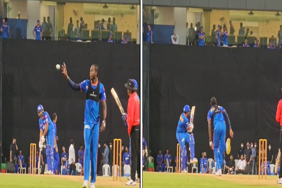 जोफ्रा आर्चरची भेदक बॉलिंग, रोहितचा संघर्ष