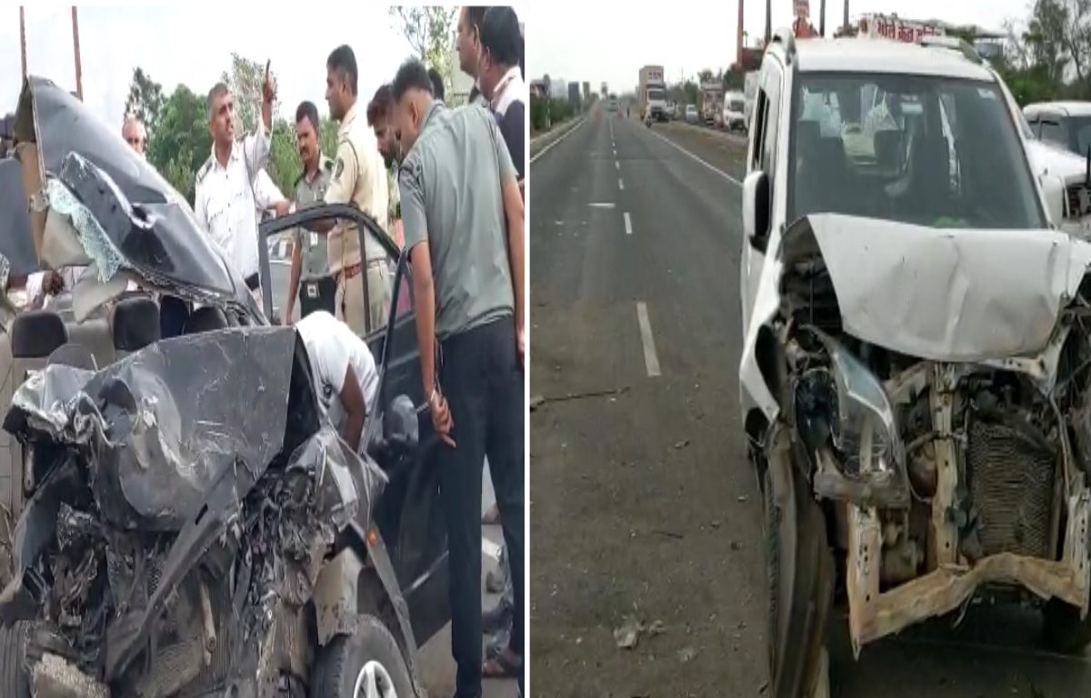 Nashik Major Accident : टायर फुटले, कार डिव्हायडर तोडून उडाली, भयानक अपघातात एकाच कुटुंबातील चौघे संपले