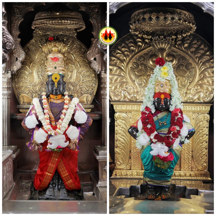 विठ्ठल -रखुमाईच्या भक्तांसाठी आजच्या या दिवशी शेवंती, झेंडू, अश्टरच्या, जरबेरा, कामिनी व गुलाब फुलांनी श्री विठ्ठल रुक्मिणी मंदिरात आकर्षक आरास केली आहे.
