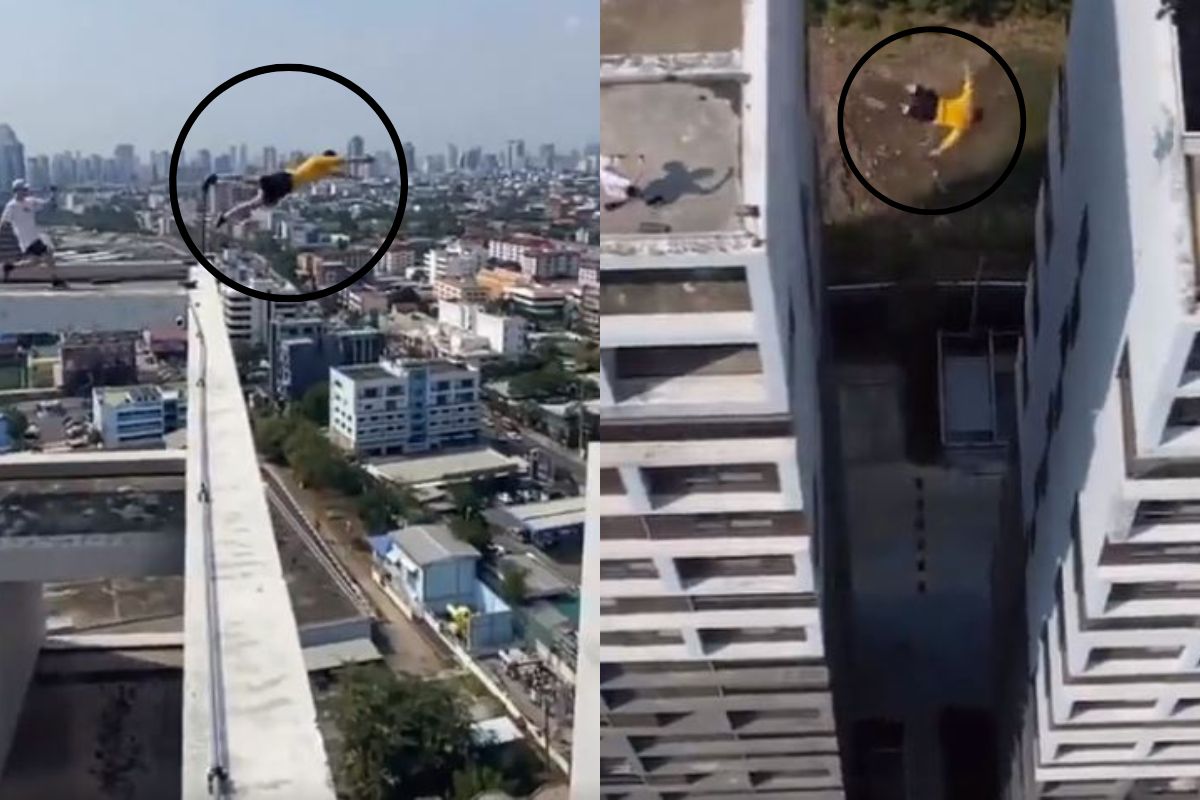 कोणत्याही सुरक्षा उपकरणाशिवाय तरुणाची उंच इमारतीवरुन उडी अन्.., थरकाप उडवणारा VIDEO