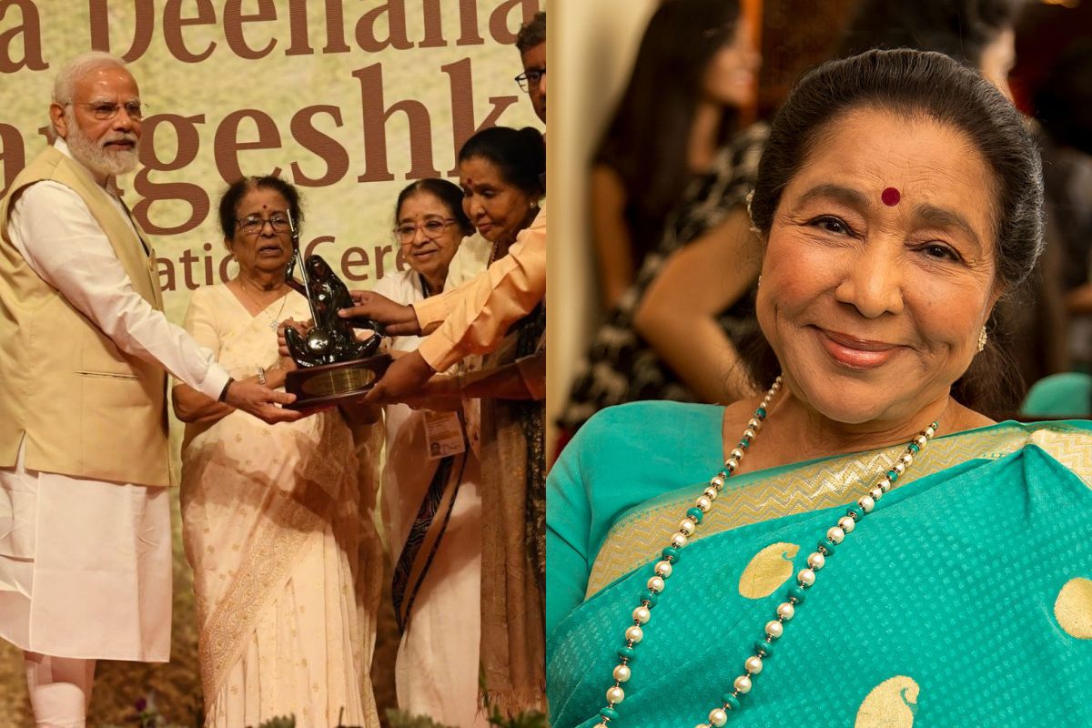 asha bhosle honoured in lata dinanath mangeshkar award