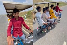 7 सीटर, पेट्रोल-चार्जिंगची गरजच नाही; सामान्य मुलाने कचऱ्याची बनवली जुगाडू बाईक