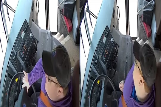 स्कूल बस ड्रायव्हर अचानक बेशुद्ध
