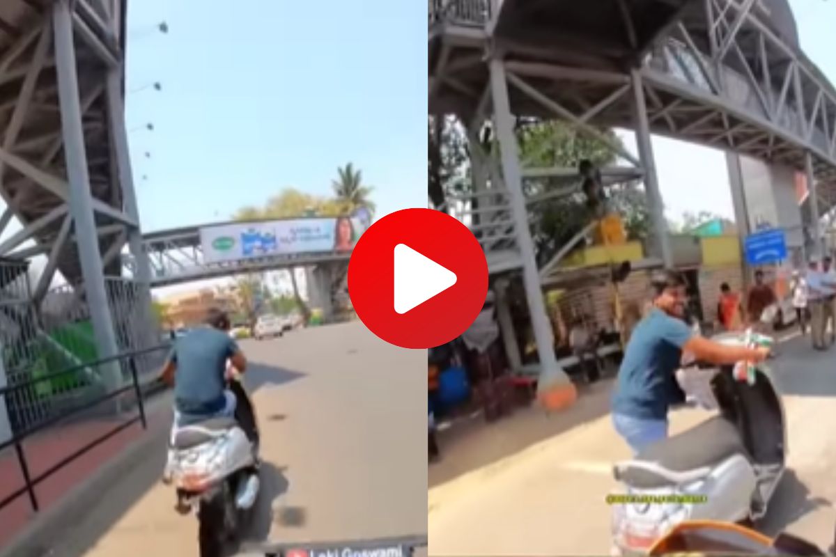 पोलिसांपासून वाचण्यासाठी तरुणाची युक्ती