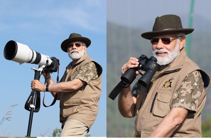 पंतप्रधान नरेंद्र मोदी यांनी जंगल सफारी करत असलेले फोटो सोशल मीडियावर व्हायरल झाले आहेत. 