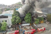 नवी मुंबईत अग्नितांडव, MIDC मधील केमिकल भीषण आग, घटनास्थळाचा पहिला VIDEO