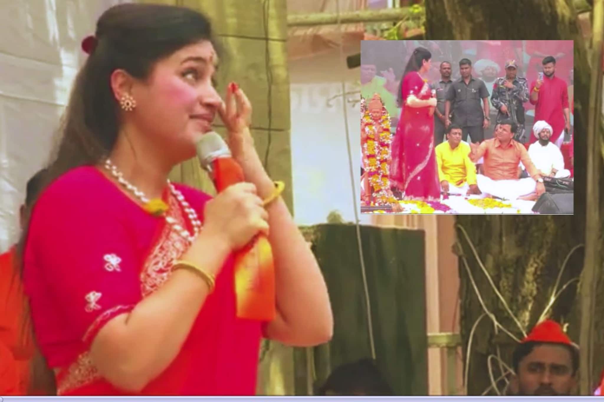 'त्या' घटनेमुळे नवनीत राणा भर कार्यक्रमात रडल्या, रवी राणा यांनी हाताने खुणावलं