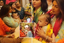 लेकीला घेऊन सिद्धीविनायकला गेली प्रियांका; चिमुकली मालती बाप्पाकडे पाहातच राहिली