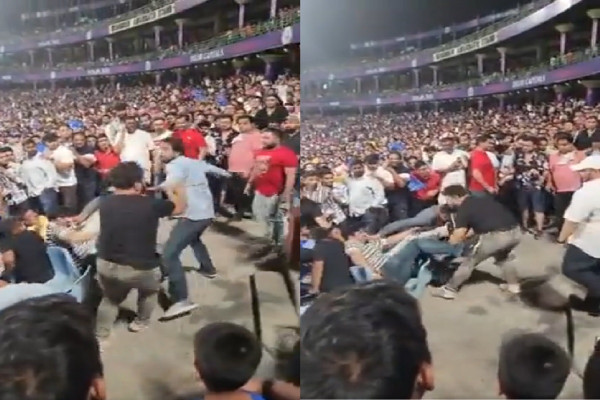 क्रिकेट स्टेडियम बनला कुस्तीचा आखाडा, दिल्ली विरुद्ध हैदराबाद सामन्यात प्रेक्षकांमध्ये फ्री स्टाईल हाणामारी