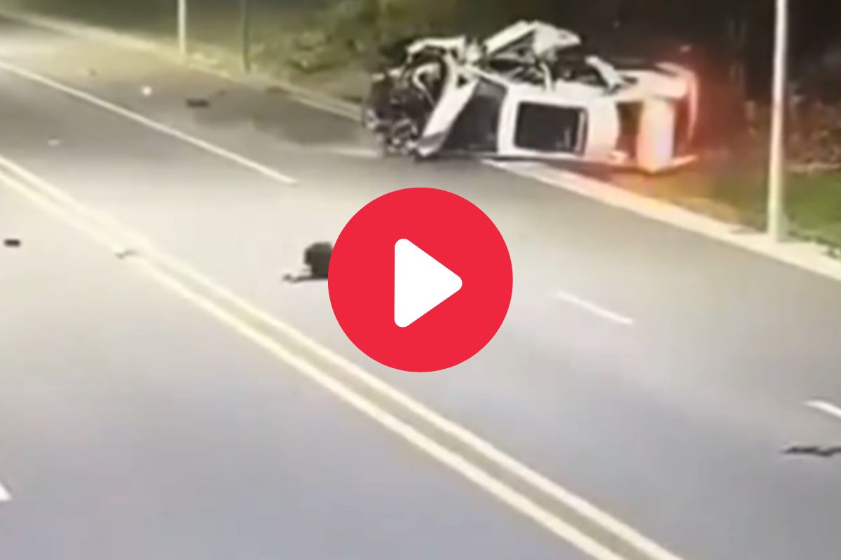भीषण अपघाताचा Video