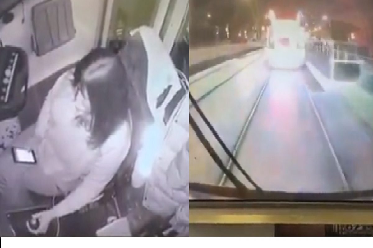 ट्रेन चालवताना ड्रायव्हर मोबाईलमध्ये व्यस्त