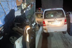 समृद्धी महामार्गावर वॅगनारची ट्रकला धडक, डॉक्टर मैत्रिणींसह तिघांचा मृत्यू