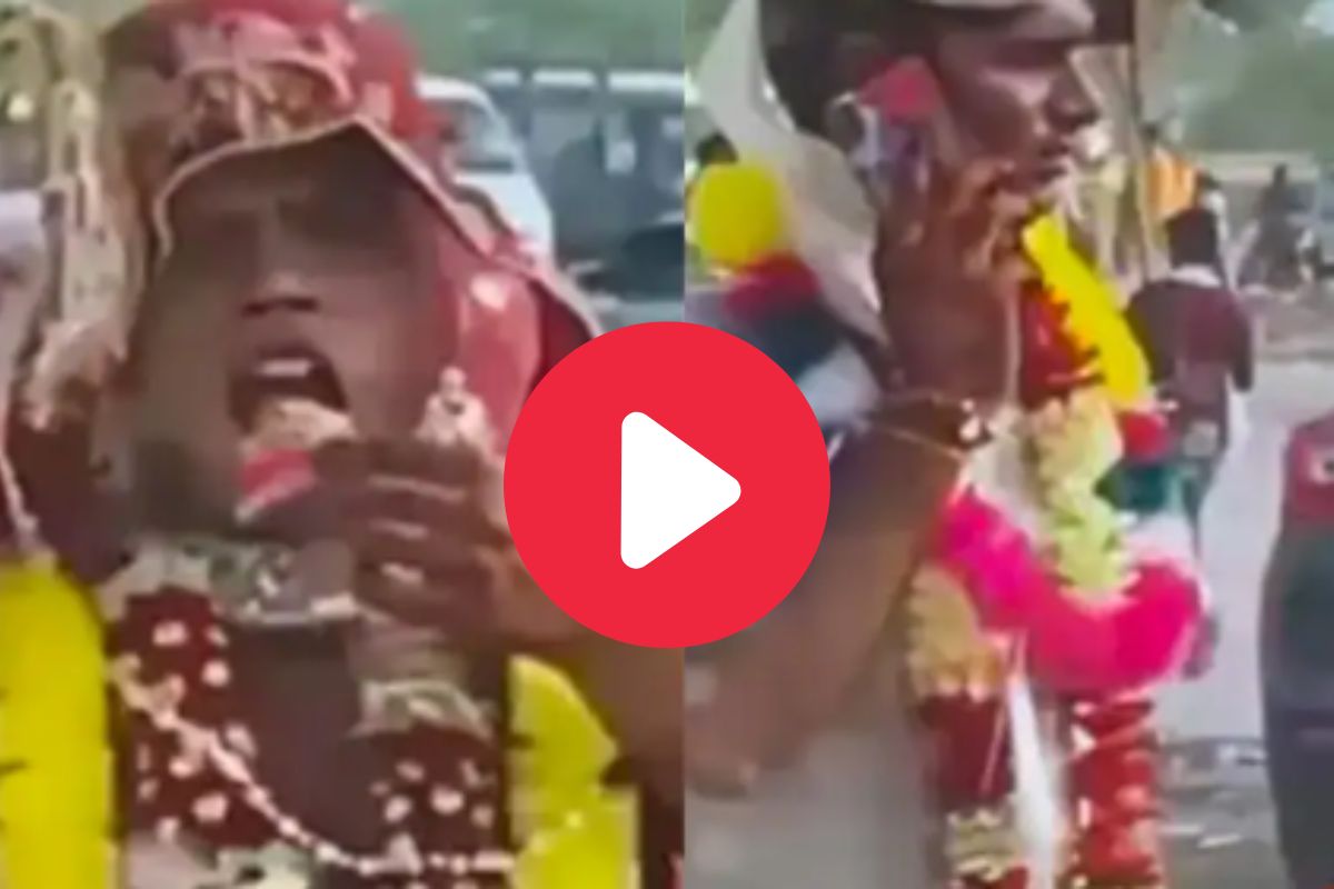 लग्नानंतर नववधूचा देसी अंदाज