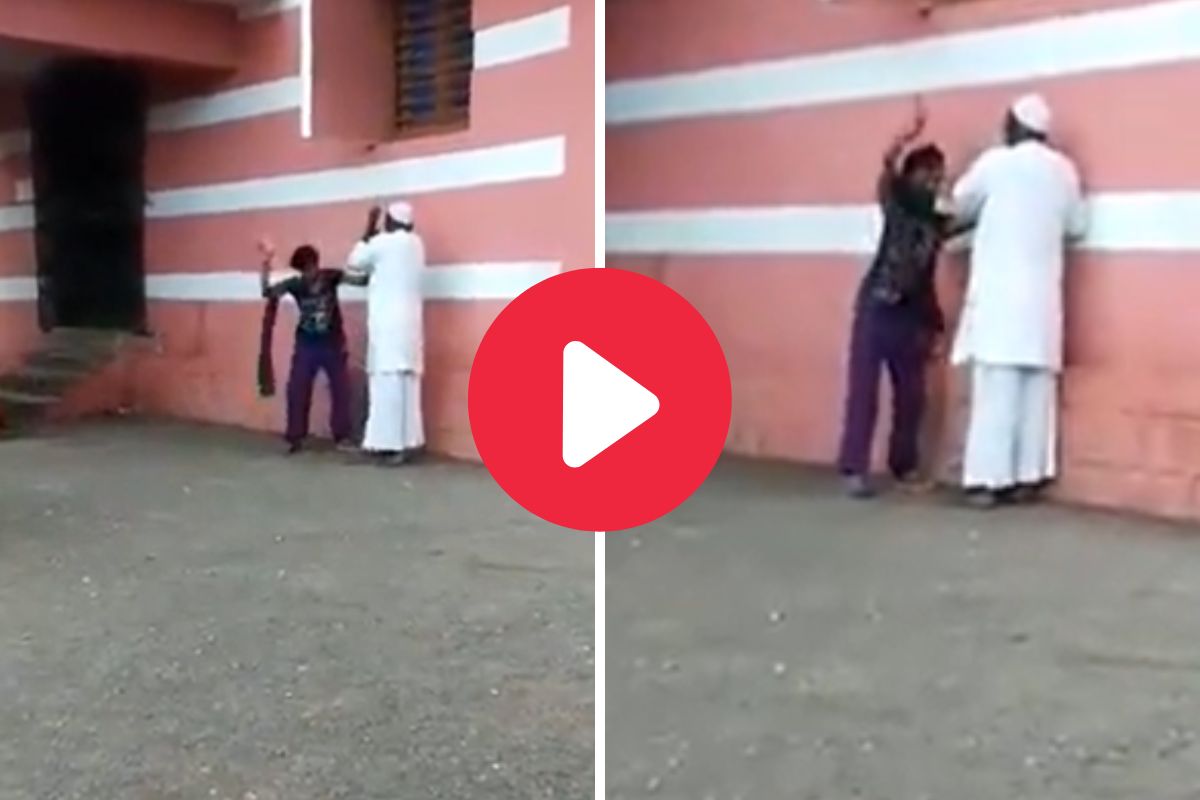 गैरवर्तन करणाऱ्याला तरुणीने दिला चोप