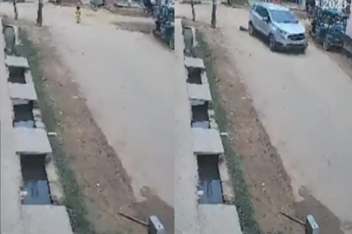 कारखाली चिरडली चिमुकली