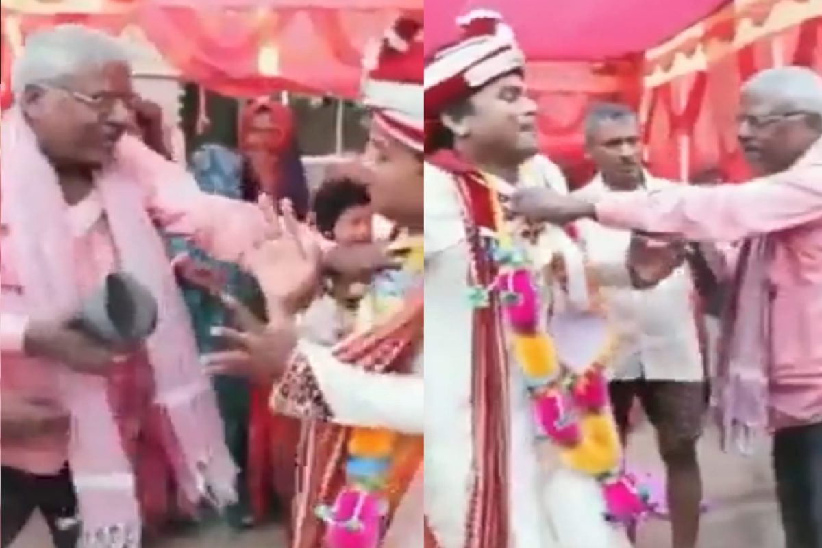 सासऱ्याने जावयाला चोपलं