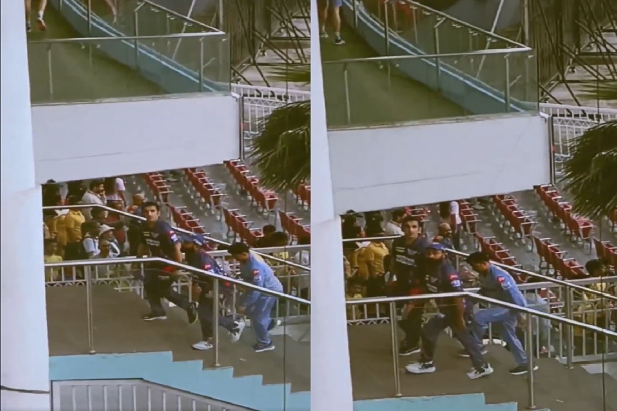 गौतम गंभीर समोर विराटच्या चाहत्यांनी दिले नारे, रागात गंभीरने दिली अशी रिअॅक्शन