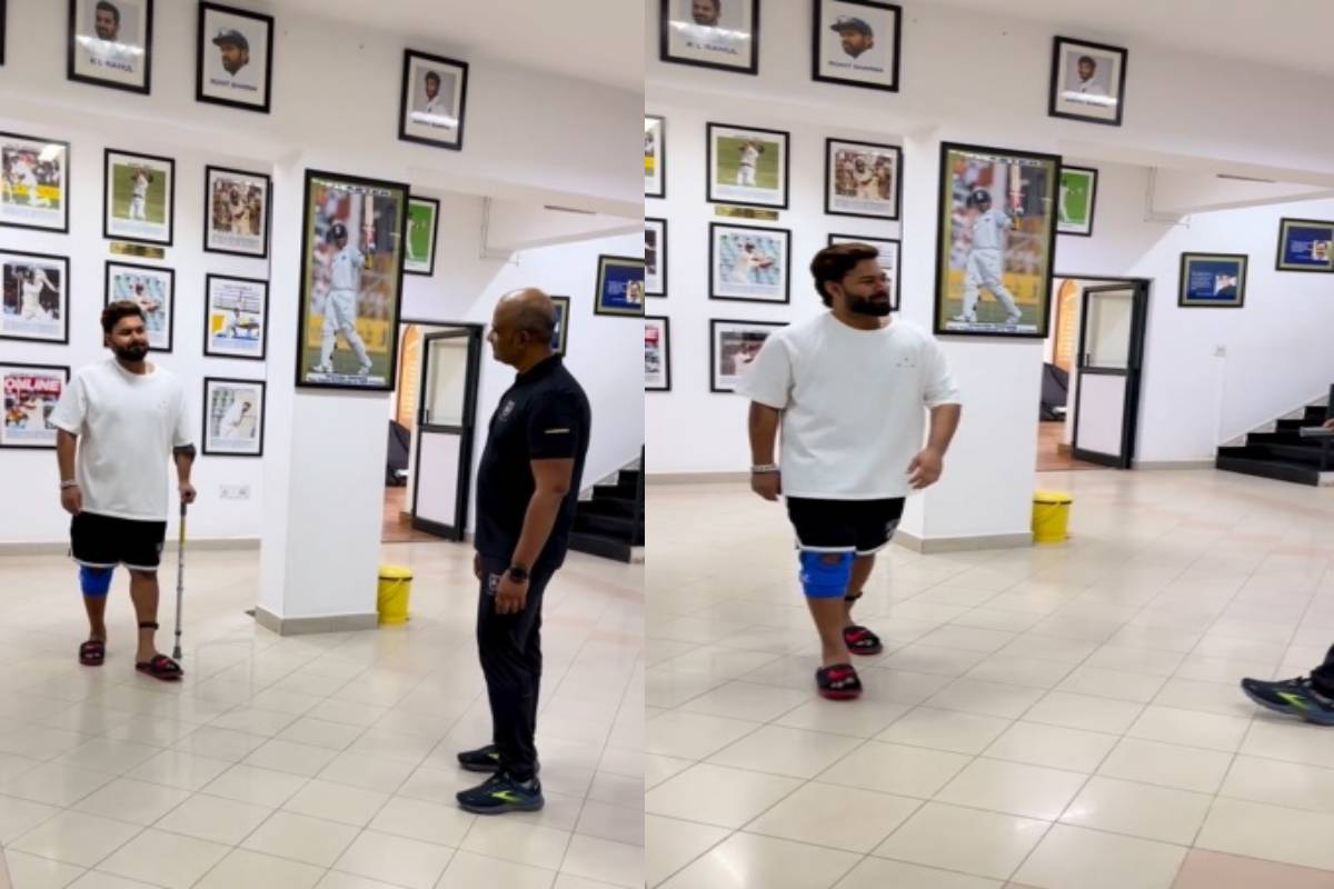 रिषभ पंतचा वॉकिंग स्टिकला गुड बाय! चार महिन्यानंतर आधाराशिवाय चालला पंत, Video