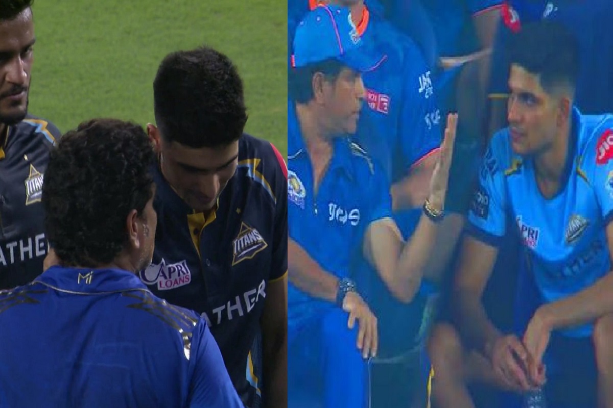 सामन्यानंतर सचिन आणि शुभमन गिल यांच्यात संवाद