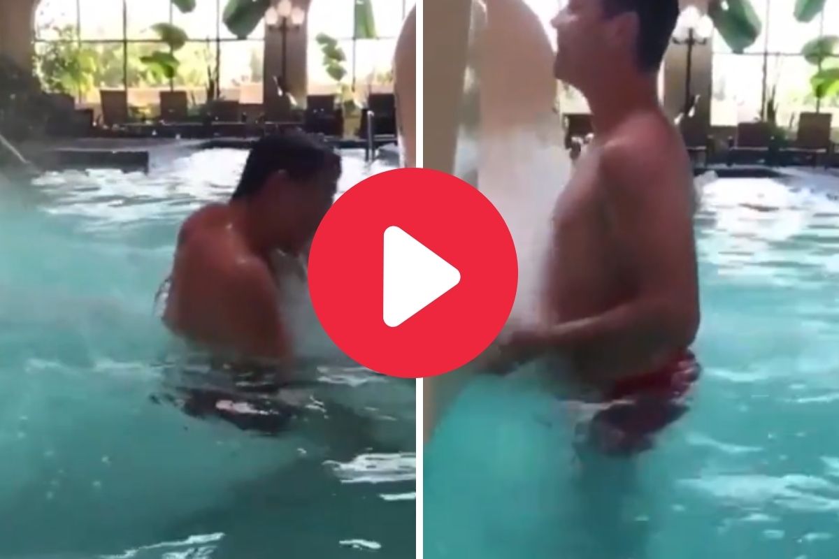 स्विमिंग पुलमधील मजामस्ती आली अंगलट