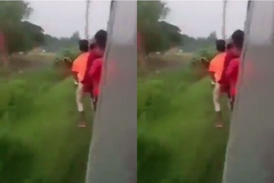 ट्रेनमधून खाली पडला मुलगा 