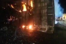 समृद्धी महामार्गावर 2 ट्रकचा भीषण अपघात, दोन लेन बंद