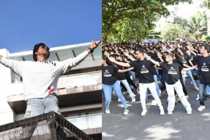 शाहरुखच्या चाहत्यांनी मिळून एक विश्वविक्रम केला आहे. शाहरुख खानचे जवळपास 300 चाहते मन्नतच्या बाहेर त्याच पोजमध्ये हात पसरून उभे होते. किंग खाननेही त्याच्यासोबत त्याच्या बाल्कनीत असेच केले. 