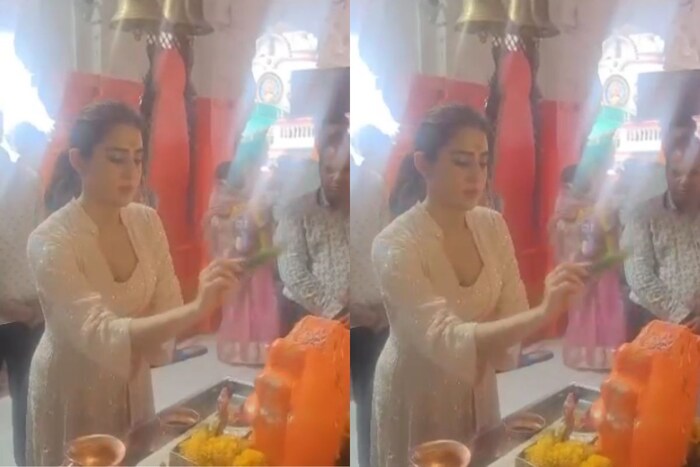 या ठिकाणी साराने भक्तिभावाने गणपतीची पूजा देखील केली. 