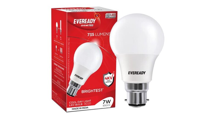 Eveready Base B22D 7-Watt LED Bulb:ग्राहक सध्या हा बल्ब Amazon वरून 84 रुपयांना खरेदी करू शकतात. हा बल्ब 7W चा आहे. त्याचा ब्राइटनेस 700 लुमेन आहे. हे CFL च्या 14W च्या बरोबरीने आहे.