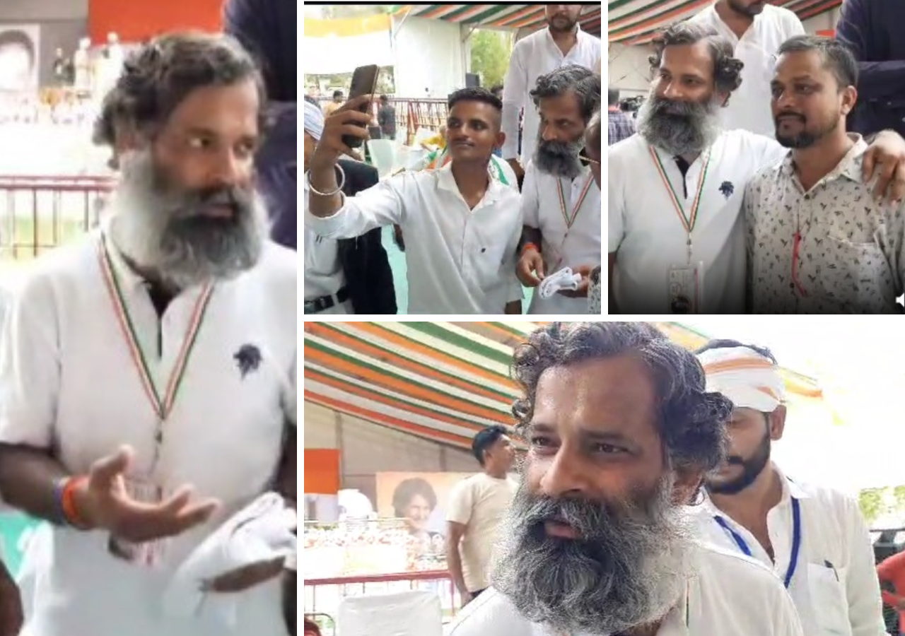 जबलपूरमध्ये प्रियंका गांधींच्या कार्यक्रमात राहुल गांधींना पाहून लोकांना धक्का बसला. खरंतर भोपाळचे रहिवासी राकेश कुशवाह यांना या जाहीर सभेत पाहून लोक त्यांना राहुल गांधी समजू लागले. ते हुबेहूब राहुल गांधींसारखे दिसत होते.