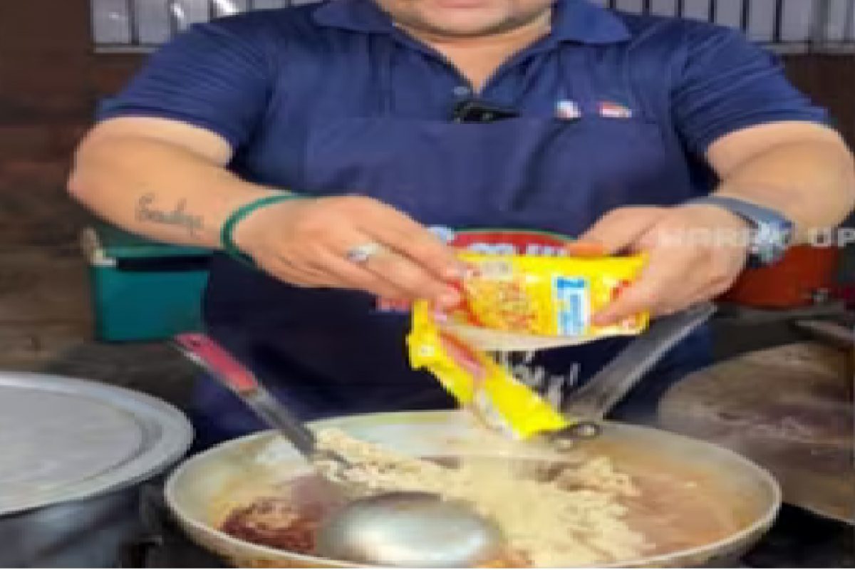 400 रुपयांची मॅगी (फोटो - इन्स्टाग्राम व्हिडीओ ग्रॅब)