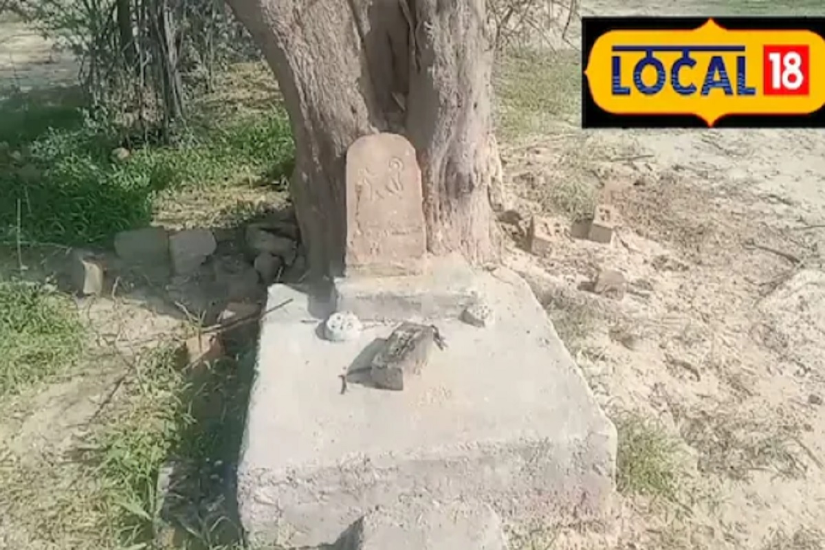 स्मारकावर कुत्र्याचा फोटो कोरलेला आहे.