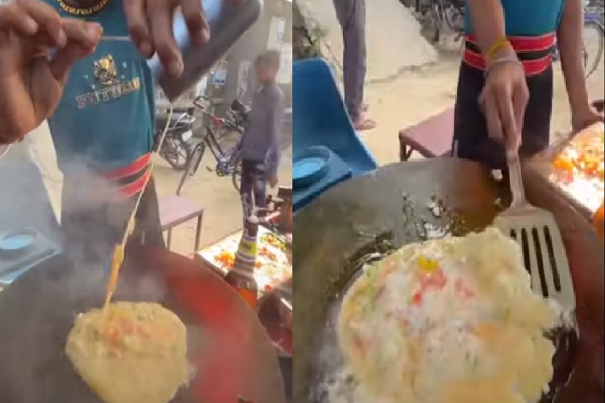 दारूड्यांसाठी स्पेशल ऑमलेट (फोटो - युट्यूब व्हिडीओ ग्रॅब)