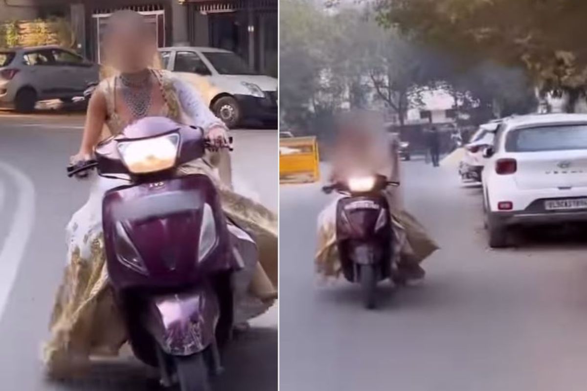 रस्त्यावर नवरीबाईने केला असा कारनामा