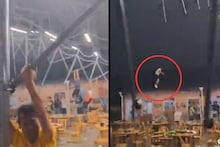 बापरे! इतकं भयानक वादळ; बघता बघता हवेत उडाले लोक, थरकाप उडवणारा VIDEO
