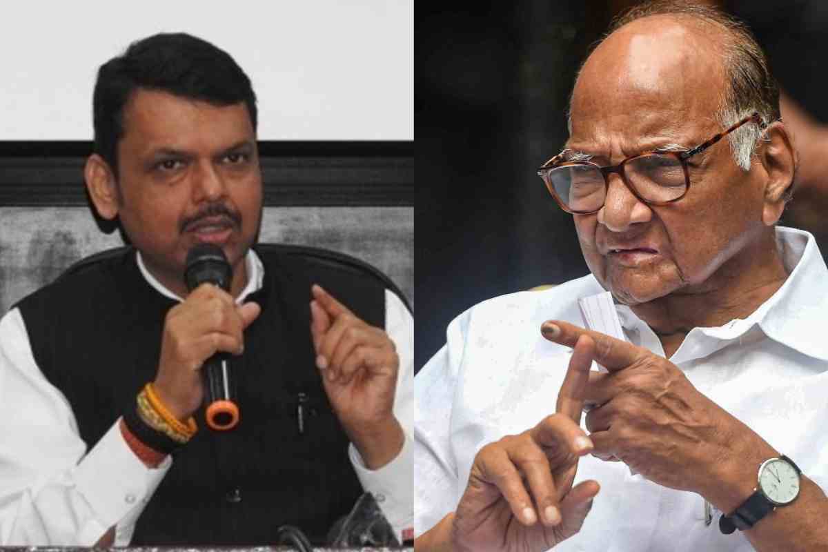 (देवेंद्र फडणवीस आणि शरद पवार)