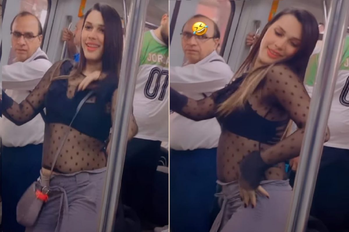 मेट्रोत तरुणीने असं काही केलं की सर्वजण शॉक.