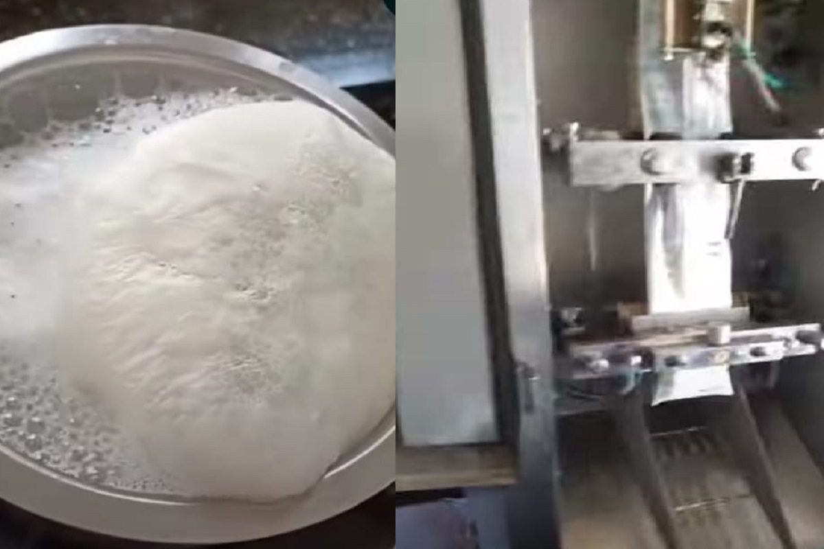 पिशवीतील दुधाचं मोठं सत्य (फोटो - इन्स्टाग्राम व्हिडीओ ग्रॅब)