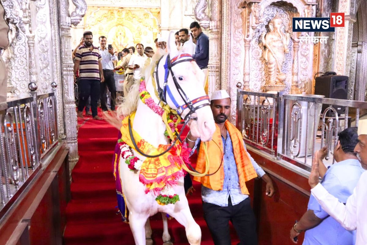 Pune News : श्रीमंत दगडूशेठ गणपती चरणी माऊलींचे अश्व नतमस्तक, पाहा Video