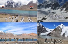हाडं गोठवणारी थंडी आणि श्वास रोखायला लावणारी कसरत, जवानांनी केला योगाभ्यास
