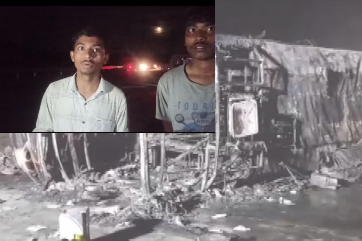 बस अपघातातून वाचलेले प्रवासी