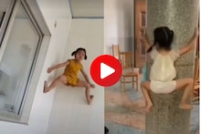 भिंतीवर अशा सरसर चढल्या चिमुकल्या पाहून म्हणाल, अरे.. या तर 'Spider Girls'