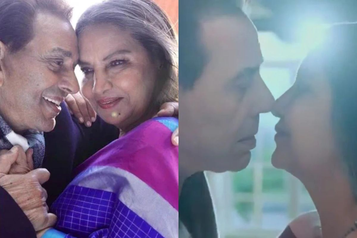 धर्मेंद्र आणि शबाना आझमी यांचा लिपलॉक सीन