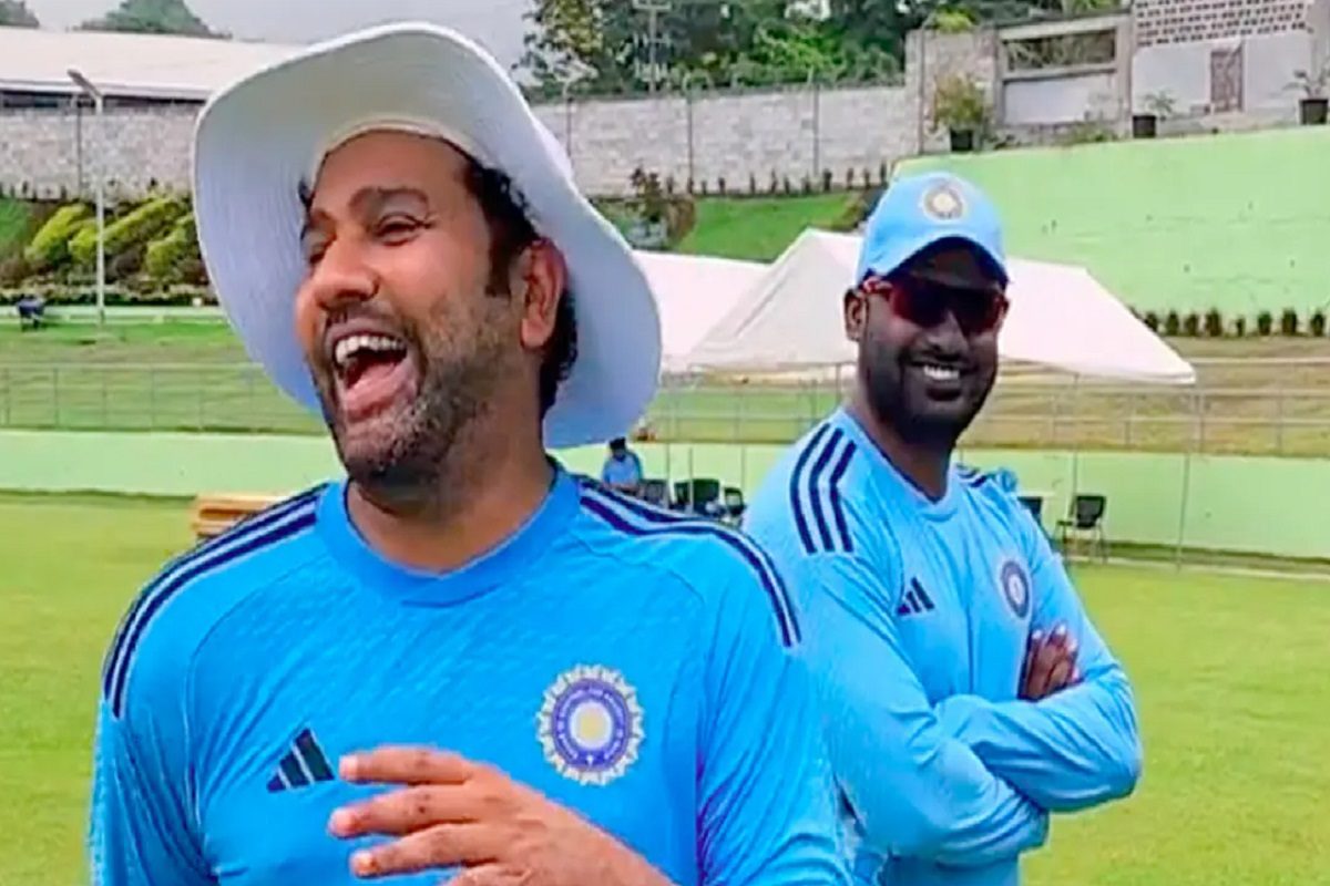 rohit sharma reaction on rahane