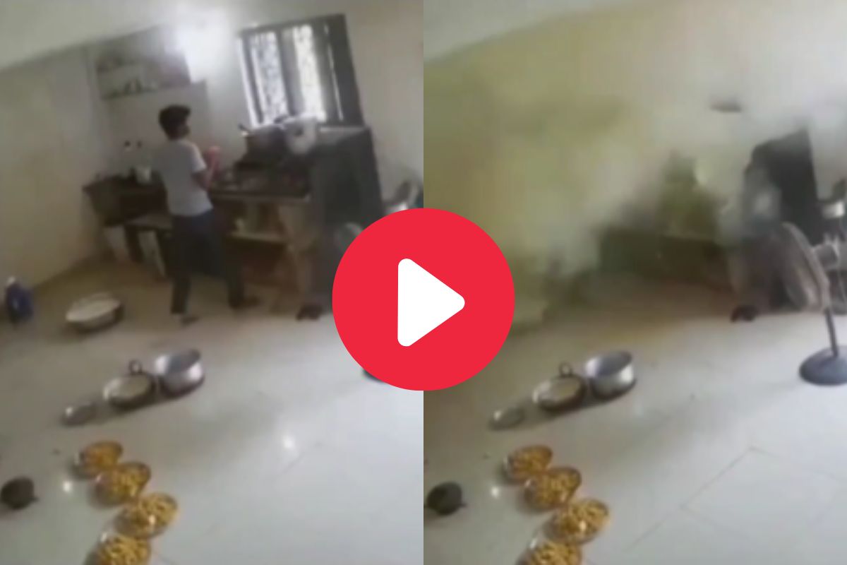 अन् किचनमध्ये अचानक फुटला कुकर