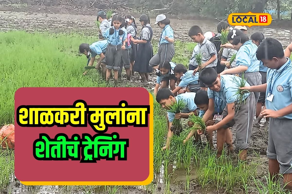 शहरातले विद्यार्थी जेव्हा शेतात जातात, भर पावसात तुडवला चिखल Video