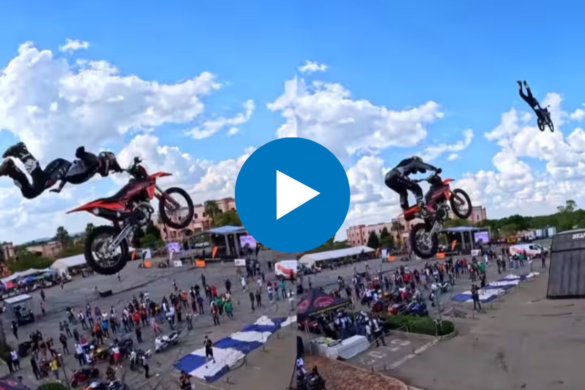 तरुणांचा खतरनाक बाईक स्टंट