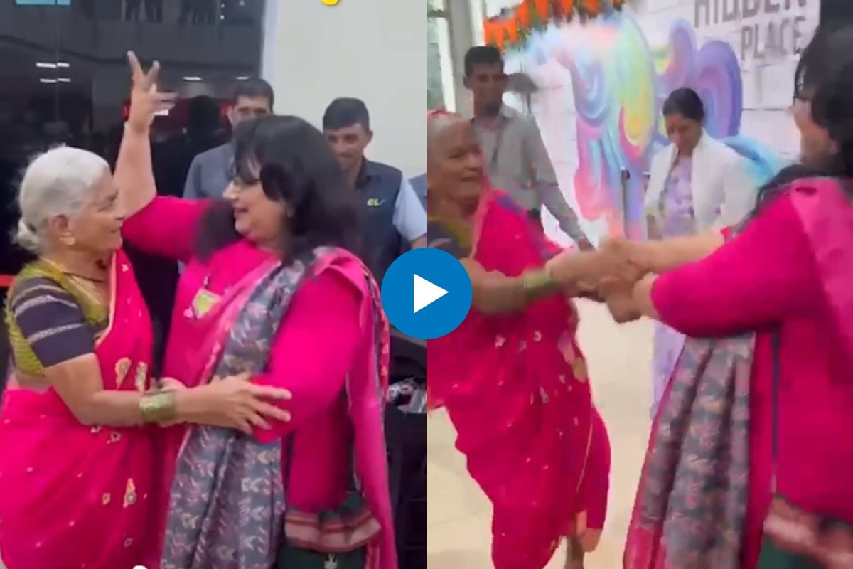 नऊवारी काष्ठी पातळ अन् 80 वर्षांच्या आजींची सुकन्या मोनेबरोबर भन्नाट फुगडी,video