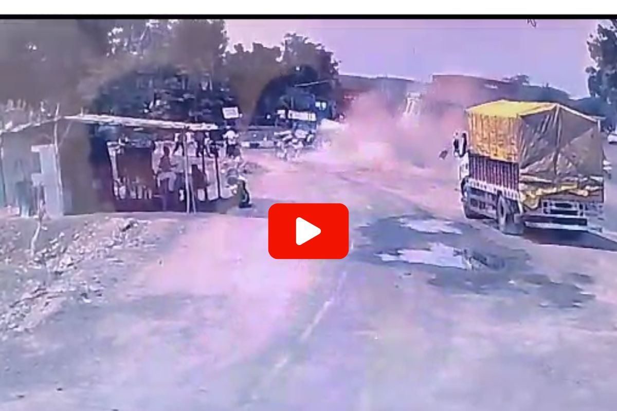 Dhule Accident : कंटेनर कारला उडवून हॉटेलमध्ये शिरला, 9 जणं जागीच गेले; थरकाप उडवणारं CCTV फुटेज