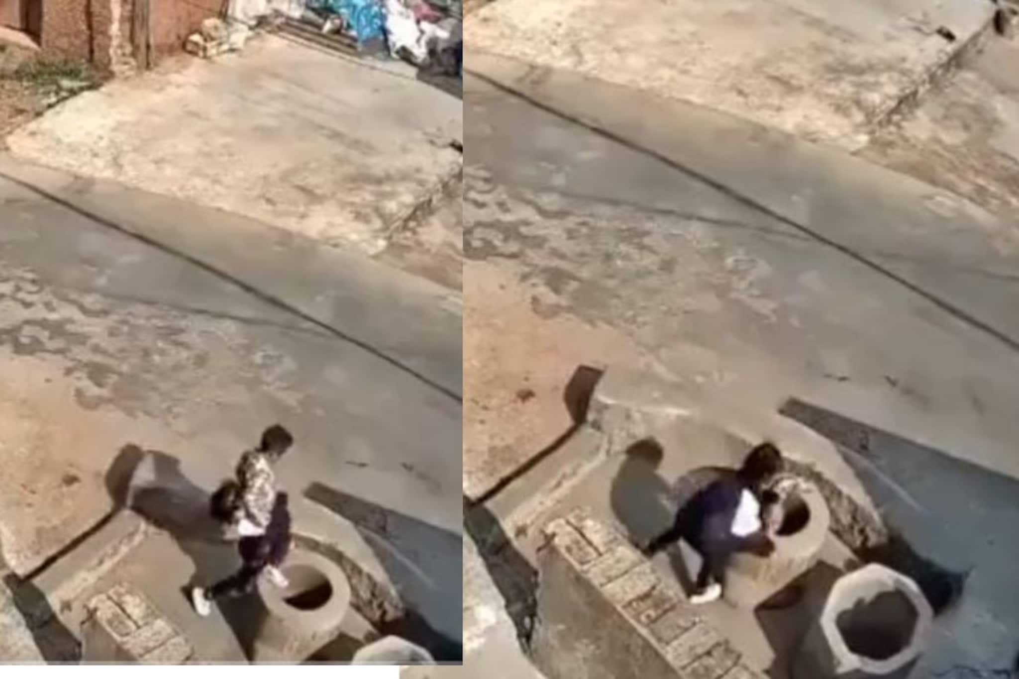 7 वर्षीय मुलीने 4 वर्षाच्या मुलाला उचलून विहिरीत टाकलं; शेवट धक्कादायक, VIDEO